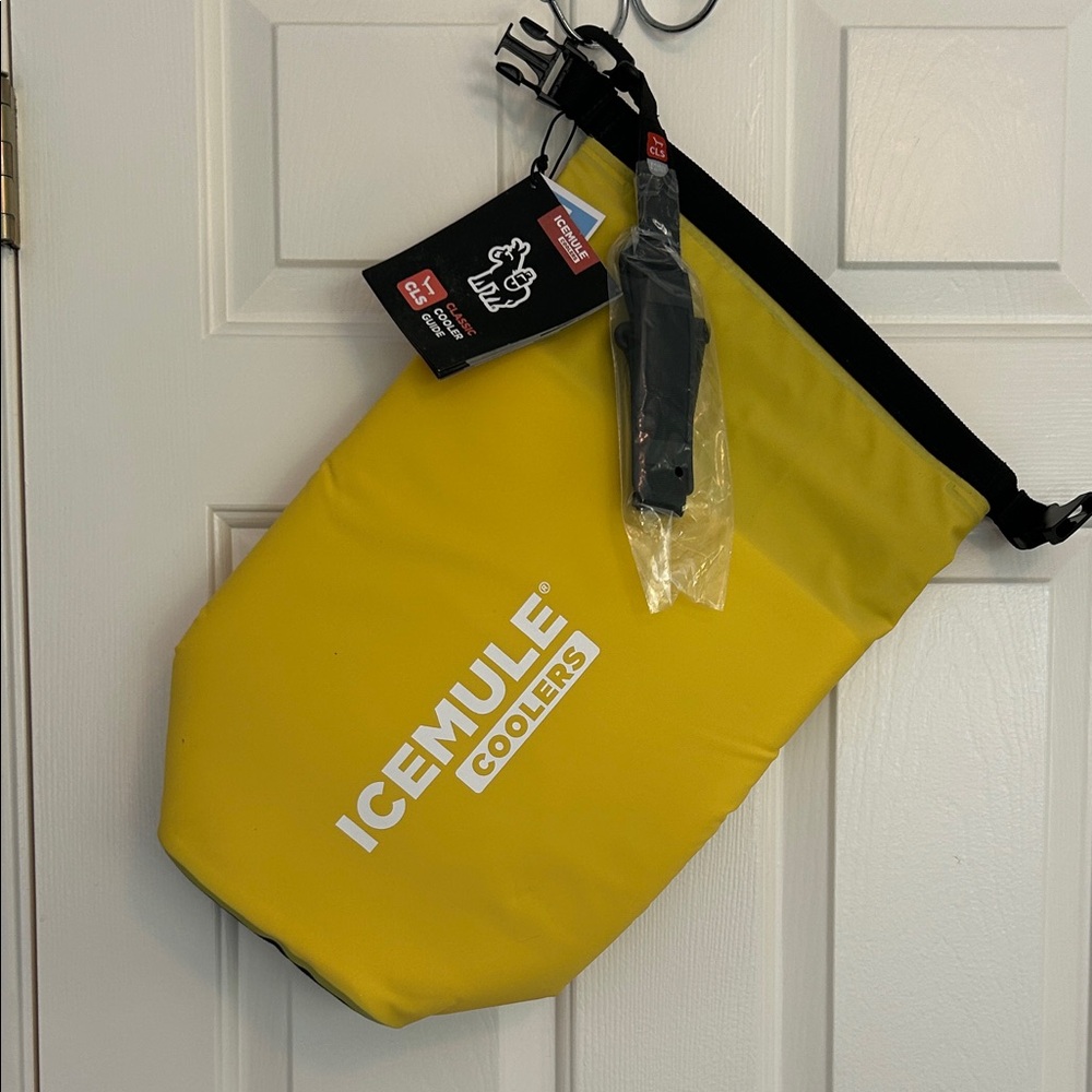 ICEMULE Bright Yellow and Black Insulated MINI Cooler Bag